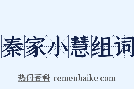 秦家小慧组词是什么意思的图片